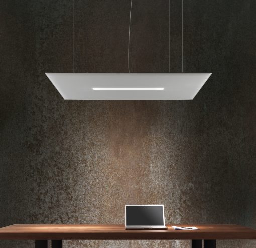 Panneau acoustique suspendu pour plafond avec lumières LED intégrées - osmoz-mobilier.com