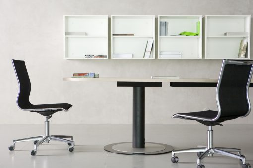 aménagement salle de réunion - Table arrondie de réunion ou de travail collaboratif - osmoz mobilier & aménagement de bureau