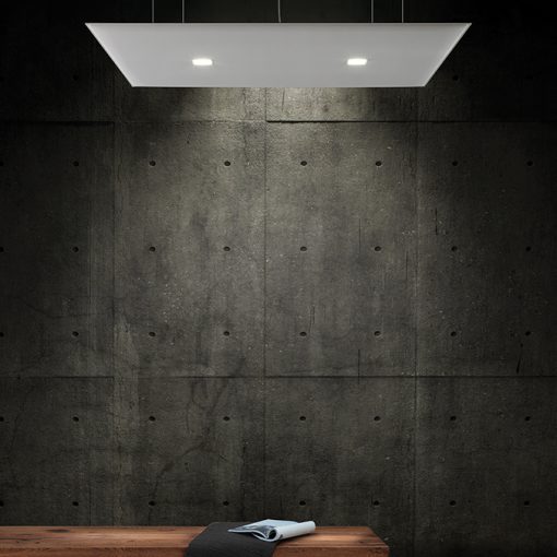 Panneau acoustique suspendu pour plafond avec lumières LED intégrées - osmoz-mobilier.com