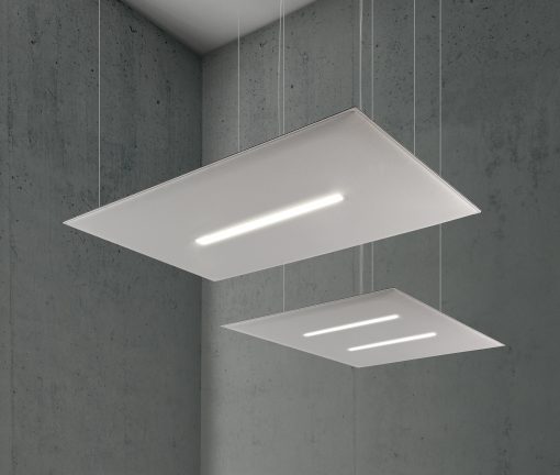 Panneau acoustique suspendu pour plafond avec lumières LED intégrées - osmoz-mobilier.com